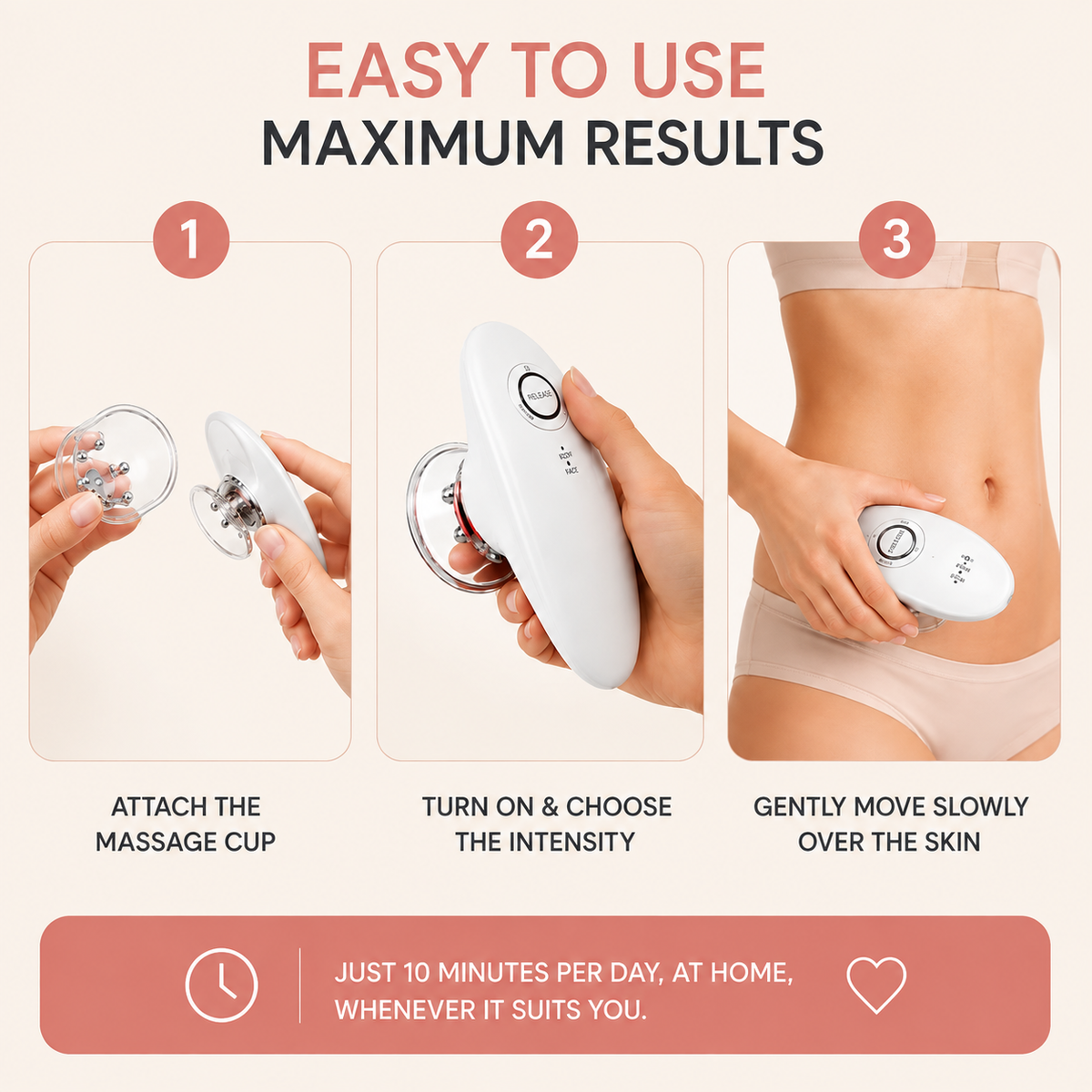 Body Sculpting Massager – Portable – 3-in-1 – For Home Use