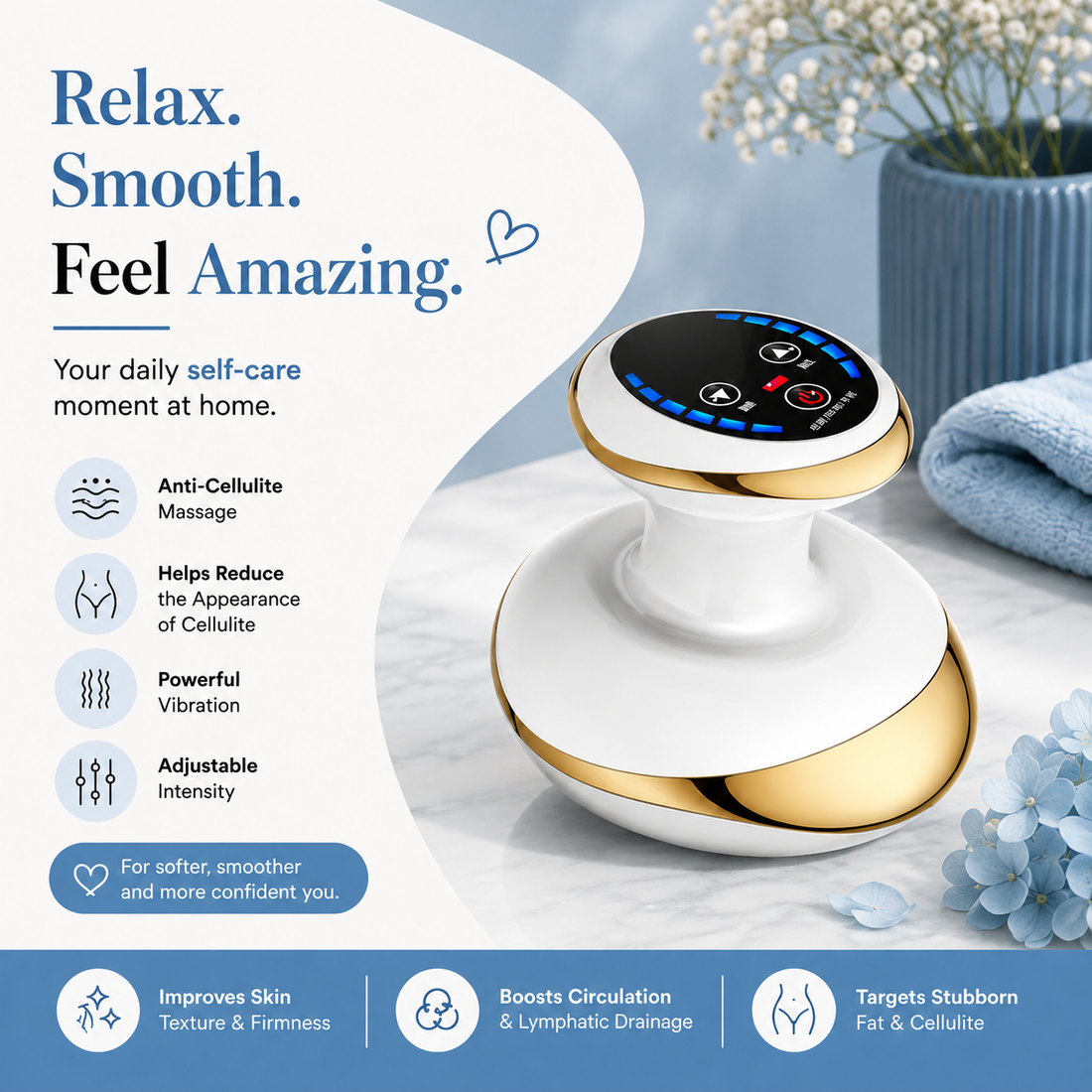 Electric Gua Sha Massager – Heated – Rechargeable – For Full Body