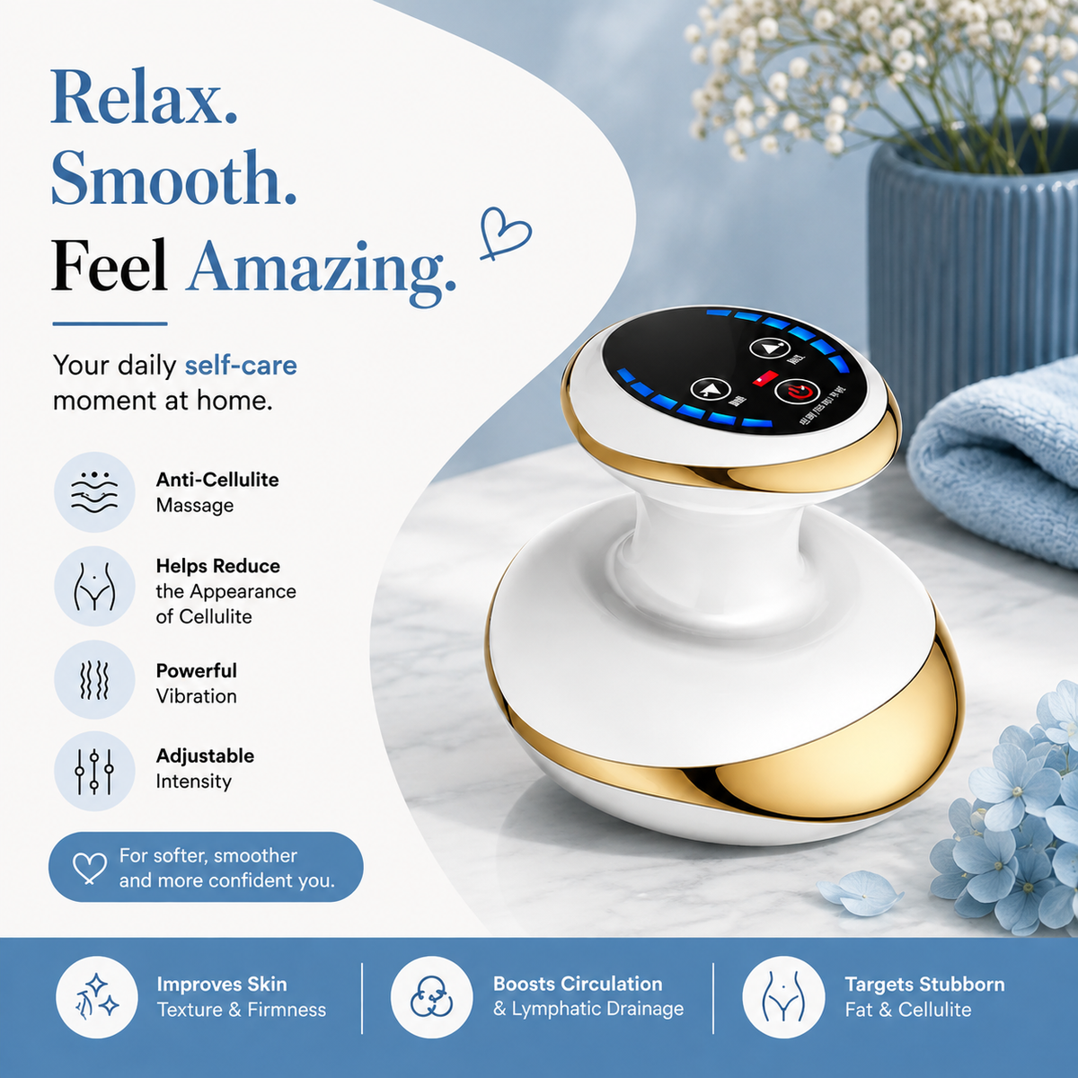 Electric Gua Sha Massager – Heated – Rechargeable – For Full Body