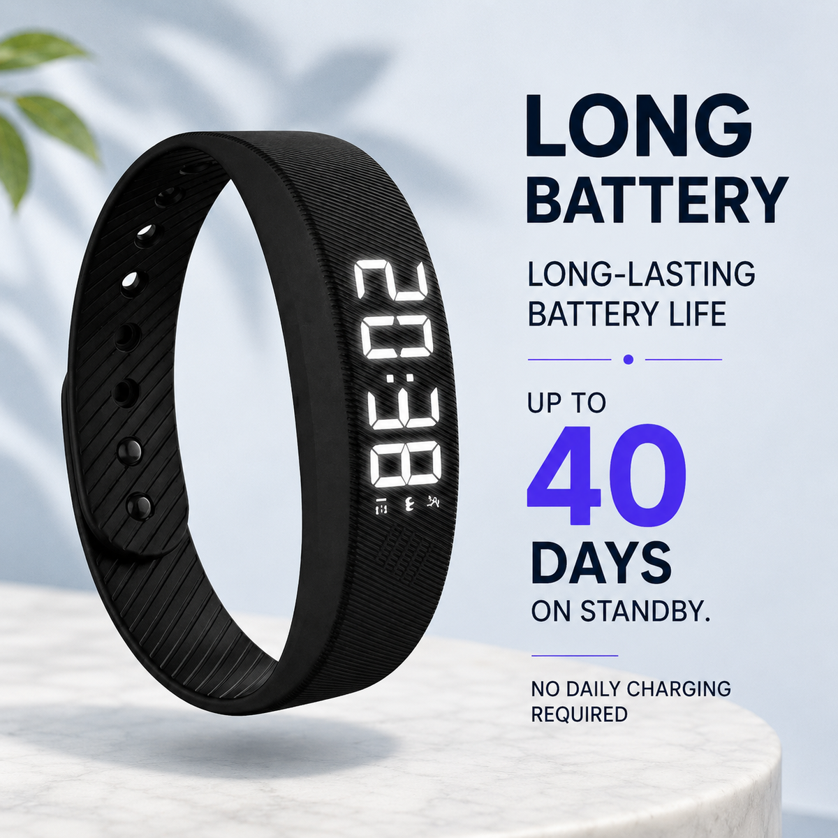 Vibrating Alarm Wristband – Silent – Adjustable – For Deep Sleepers