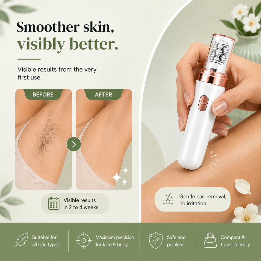 7-in-1 Epilator – Rechargeable – LED Light – For Face & Body