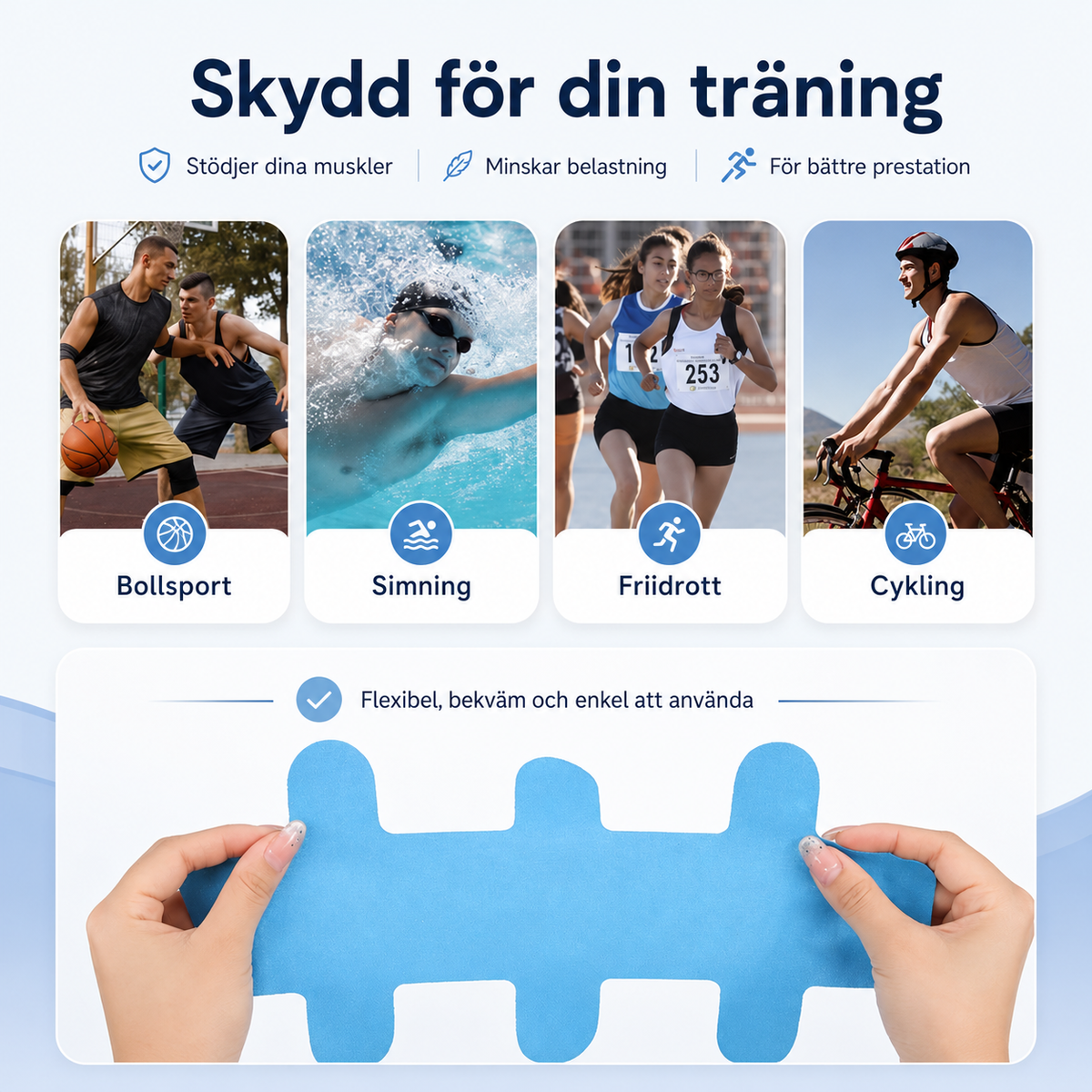 Calf Tape – Elastic – Skin Friendly – For Sports