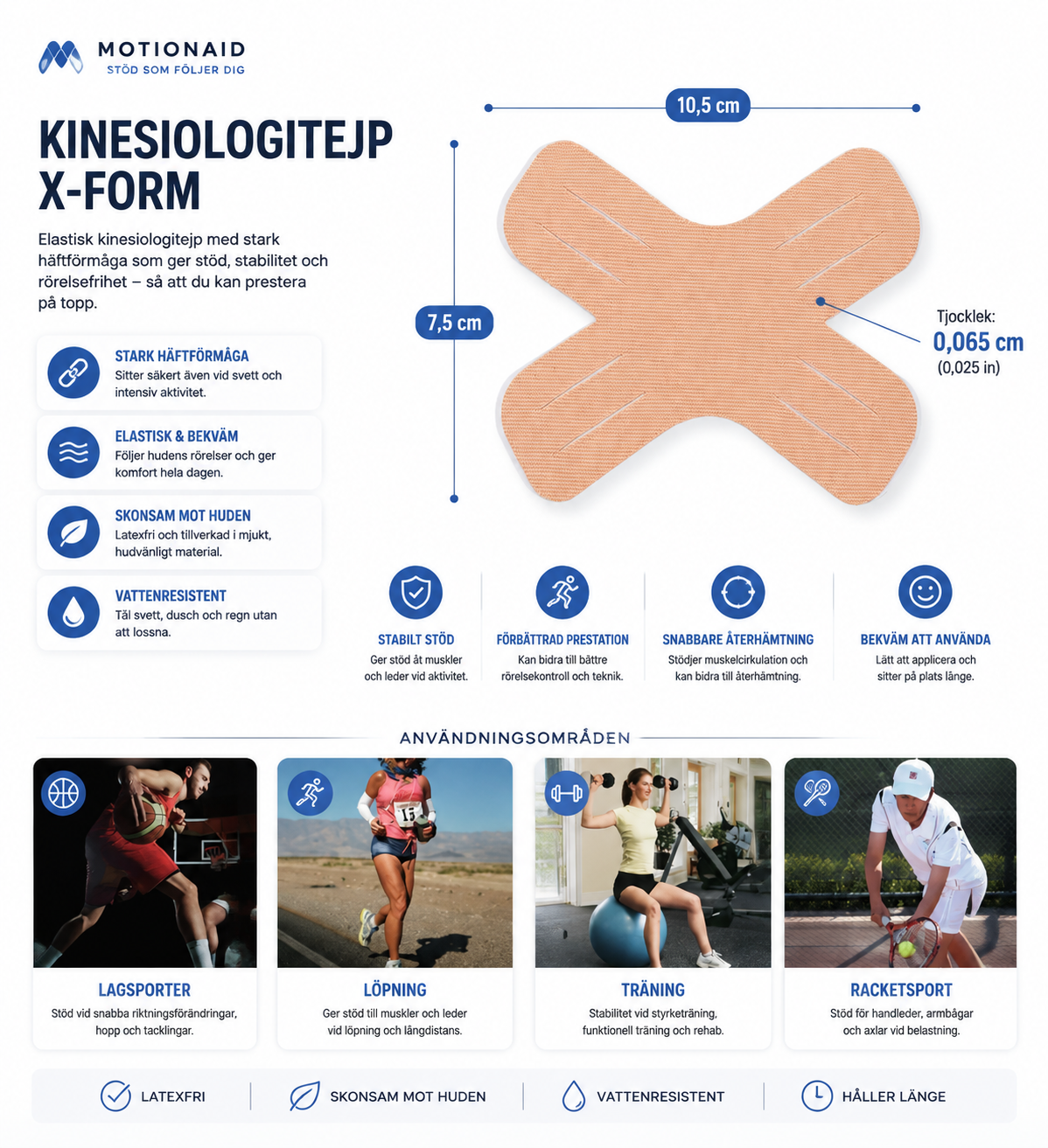 Sports Tape – Stretchable – Waterproof – For Active Use
