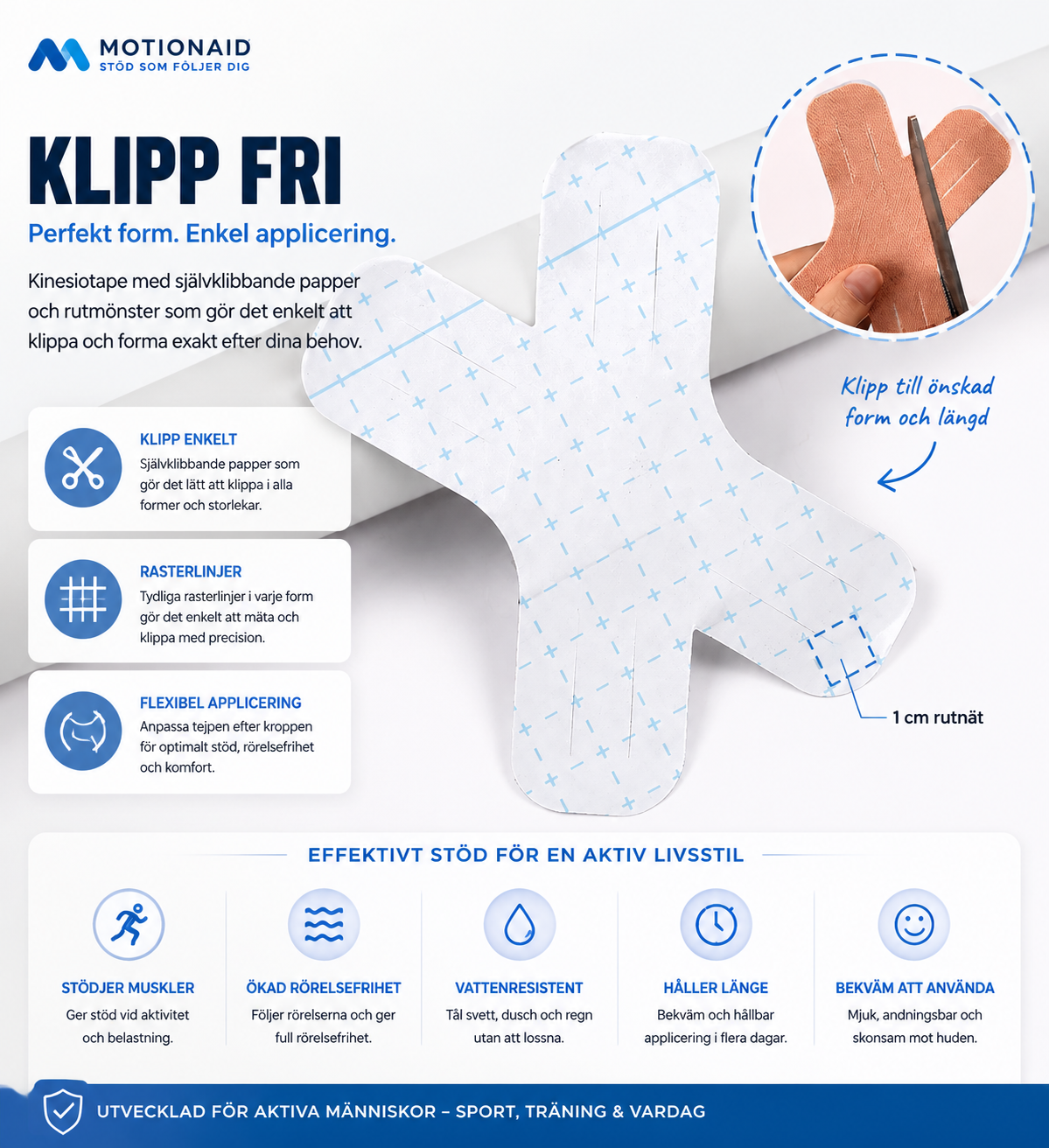 Sports Tape – Stretchable – Waterproof – For Active Use