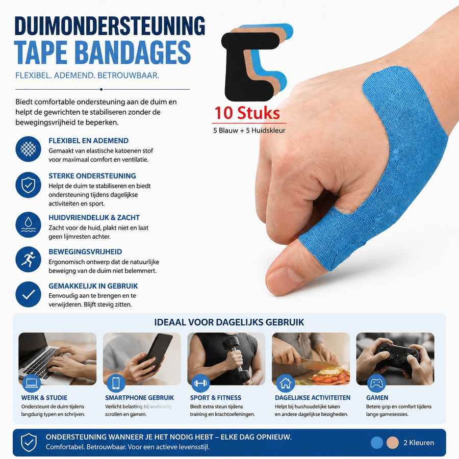 Thumb Tape – Self Adhesive – Lightweight – For Hand Support