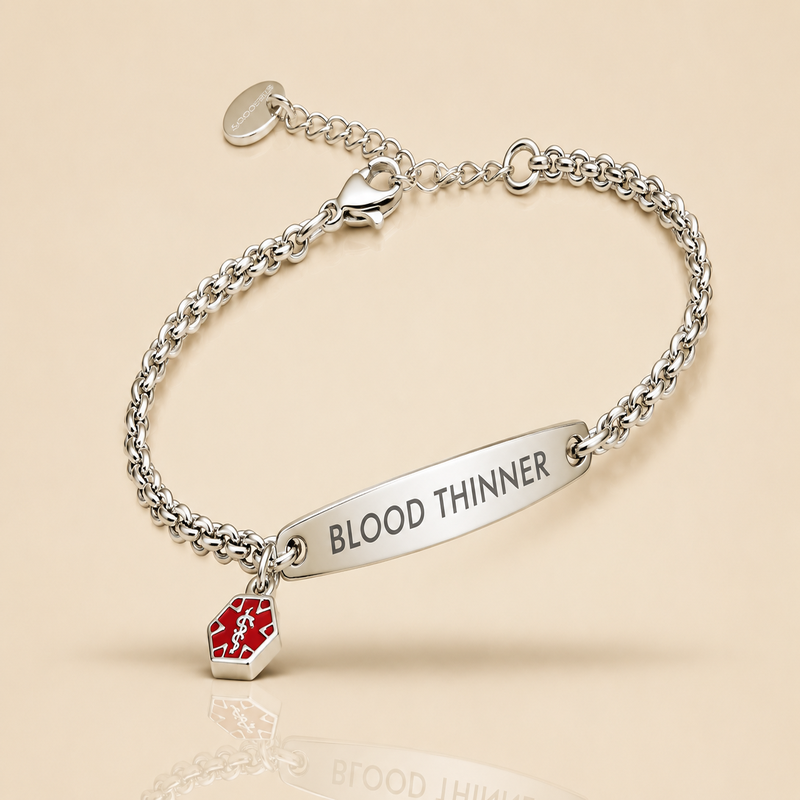 Medical Alert Bracelet – Adjustable – Water-Resistant – For Daily Wear